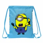 Saco Mochila com Cordas Minions Azul 35 x 1 x 40 cm Jogos | Disfarces - nacloset