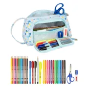 Estojo Escolar com Acessórios Moos Lovely Azul Claro (32 Peças) Estojos - nacloset 2