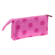 Estojo Triplo Lady Bug Fúcsia (22 x 12 x 3 cm) Estojo 3 Compartimentos - nacloset 2