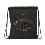 Saco Mochila com Cordas Safta California Preto 35 x 40 x 1 cm Jogos | Disfarces - nacloset