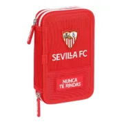 Estojo Duplo Sevilla Fútbol Club Vermelho (28 Peças) Estojo 2 Divisórias - nacloset