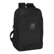 Mochila para Portátil e Tablet com Saída USB The Mandalorian Preto Informática | Computadores - nacloset