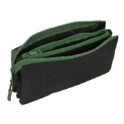 Estojo Triplo Munich Caviar Preto 22 x 12 x 3 cm Estojo 3 Compartimentos - nacloset 2