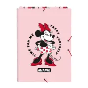 Pasta Classificadora Minnie Mouse Me time Cor de Rosa A4 Jogos | Disfarces - nacloset