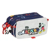 Estojo Triplo Mickey Mouse Clubhouse Only one Azul Marinho 21,5 x 10 x 8 cm Estojo 3 Compartimentos - nacloset