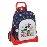 Mochila Escolar com Rodas Mickey Mouse Clubhouse Only one Azul Marinho 33 x 42 x 14 cm Jogos | Disfarces - nacloset
