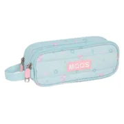 Estojo Duplo Moos Garden Turquesa 21 x 8 x 6 cm Estojo 2 Divisórias - nacloset