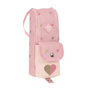 Bolsa Escolar Glow Lab Hearts Cor de Rosa (6 x 21 x 6 cm) Estojos - nacloset