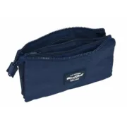 Estojo Triplo BlackFit8 Azul 22 x 12 x 3 cm Estojo 3 Compartimentos - nacloset