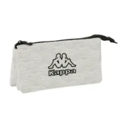 Estojo Triplo Kappa Grey knit Cinzento (22 x 12 x 3 cm) Estojo 3 Compartimentos - nacloset