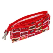 Estojo Triplo Cars Let’s race Vermelho Branco (22 x 12 x 3 cm) Estojo 3 Compartimentos - nacloset 2