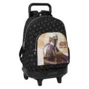 Mochila Escolar com Rodas The Mandalorian This is the way Preto 33 X 45 X 22 cm Jogos | Disfarces - nacloset