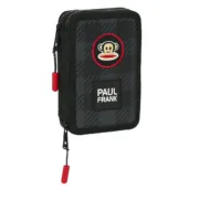 Estojo Escolar com Acessórios Paul Frank Campers Preto 12.5 x 19.5 x 4 cm (28 Peças) Estojos - nacloset