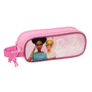 Estojo Duplo Barbie Girl Cor de Rosa 21 x 8 x 6 cm Estojo 2 Divisórias - nacloset