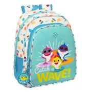 Mochila Escolar Baby Shark Surfing Azul Branco 27 x 33 x 10 cm Jogos | Disfarces - nacloset