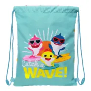 Saco Mochila com Cordas Baby Shark Surfing Azul Branco 26 x 34 x 1 cm Jogos | Disfarces - nacloset