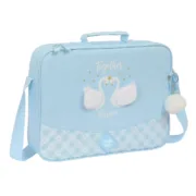 Pasta Escolar Glow Lab Cisnes Azul Claro 38 x 28 x 6 cm Jogos | Disfarces - nacloset