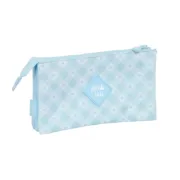 Estojo Triplo Glow Lab Cisnes Azul Claro 22 x 12 x 3 cm Estojo 3 Compartimentos - nacloset 2
