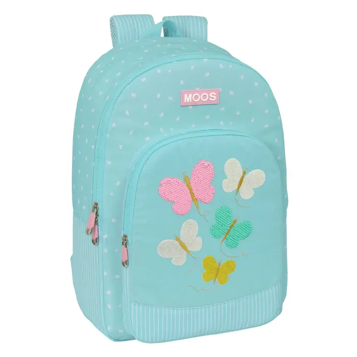 Mochila Escolar Moos Butterflies Azul 30 x 46 x 14 cm Jogos | Disfarces - nacloset