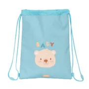 Saco Mochila com Cordas Safta Baby bear Azul Jogos | Disfarces - nacloset