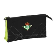 Estojo Triplo Real Betis Balompié Preto Lima 22 x 12 x 3 cm Estojo 3 Compartimentos - nacloset