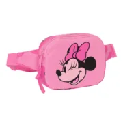 Bolsa de Cintura Minnie Mouse Loving Cor de Rosa 14 x 11 x 4 cm Acessórios de Moda - nacloset