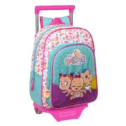 Mochila Escolar com Rodas The Bellies 26 x 34 x 11 cm Roxo Turquesa Branco Jogos | Disfarces - nacloset