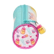 Bolsa Escolar Cilíndrica The Bellies 20 x 7 x 7 cm Roxo Turquesa Branco Estojos - nacloset 2