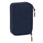 Estojo Duplo Munich Flash Azul Marinho 12.5 x 19.5 x 4 cm (28 Peças) Estojo 2 Divisórias - nacloset 2