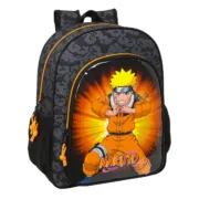 Mochila Escolar Naruto Preto Laranja 32 X 38 X 12 cm Jogos | Disfarces - nacloset
