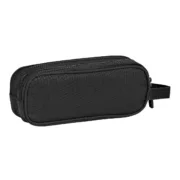 Estojo Duplo Safta Preto 21 x 8 x 6 cm Estojo 2 Divisórias - nacloset 2