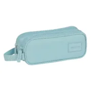 Estojo Duplo Safta Azul 21 x 8 x 6 cm Estojo 2 Divisórias - nacloset