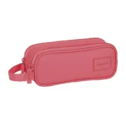 Estojo Duplo Safta Marsala Grená 21 x 8 x 6 cm Estojo 2 Divisórias - nacloset