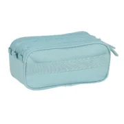 Estojo Triplo Safta 21,5 x 10 x 8 cm Azul Estojo 3 Compartimentos - nacloset 2