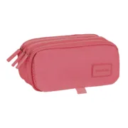 Estojo Triplo Safta Marsala 21,5 x 10 x 8 cm Grená Estojo 3 Compartimentos - nacloset