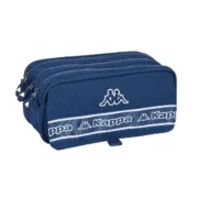 Estojo Triplo Kappa 21,5 x 10 x 8 cm Azul Marinho Estojo 3 Compartimentos - nacloset