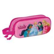 Estojo Duplo Disney Princess Cor de Rosa 21 x 8 x 6 cm 3D Estojo 2 Divisórias - nacloset