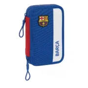 Estojo Duplo F.C. Barcelona Azul Grená 12.5 x 19.5 x 4 cm (28 Peças) Estojo 2 Divisórias - nacloset
