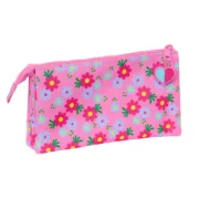 Estojo Triplo Trolls Cor de Rosa 22 x 12 x 3 cm Estojo 3 Compartimentos - nacloset 2