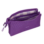 Estojo Duplo Real Valladolid C.F. Roxo 22 x 12 x 3 cm Estojo 2 Divisórias - nacloset 2