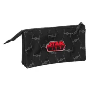 Estojo Duplo Star Wars The fighter Preto 22 x 12 x 3 cm Estojo 2 Divisórias - nacloset 2