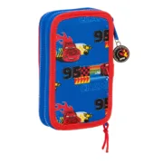 Estojo Duplo Cars Race ready Azul 12.5 x 19.5 x 4 cm (28 Peças) Estojo 2 Divisórias - nacloset 2
