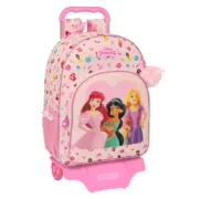 Mochila Escolar com Rodas Disney Princess Summer adventures Cor de Rosa 33 x 42 x 14 cm Jogos | Disfarces - nacloset