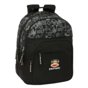 Mochila Escolar Paul Frank Join the fun Preto 32 x 42 x 15 cm Jogos | Disfarces - nacloset