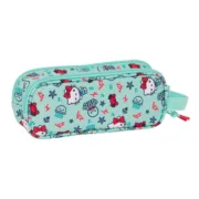 Estojo Duplo Hello Kitty Sea lovers Turquesa 21 x 8 x 6 cm Estojo 2 Divisórias - nacloset 2