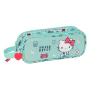 Estojo Duplo Hello Kitty Sea lovers Turquesa 21 x 8 x 6 cm Estojo 2 Divisórias - nacloset