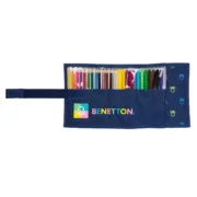 Estojo Benetton Cool Azul Marinho 7 x 20 x 7 cm Enroláveis 27 Peças Estojos - nacloset 2