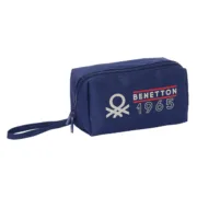 Bolsa Escolar Benetton Varsity Cinzento Azul Marinho 22 x 10 x 10 cm Estojos - nacloset