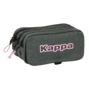 Estojo Triplo Kappa Silver pink Cinzento 21,5 x 10 x 8 cm Estojo 3 Compartimentos - nacloset