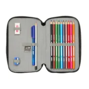 Estojo Duplo Nerf Get ready Preto 12.5 x 19.5 x 4 cm (28 Peças) Estojo 2 Divisórias - nacloset 2